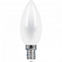 Лампа светодиодная филамент матовая Feron LB-73 Свеча E14 9W 2700К картинка 